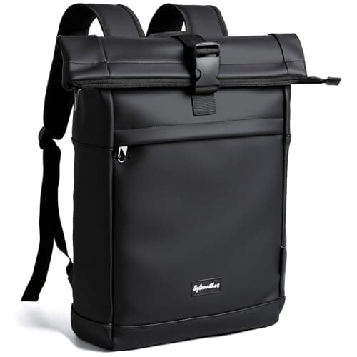 Image of Sylvanthos Waterproof Backpack, Laptop Backpack for Men and Women with Anti-Theft Zipper, Expandable 18-25L, Rains Backpacks for Work,School, Business Trips - Black