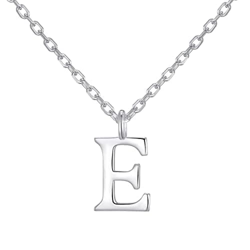 Image of Philip Jones Sterling Silver Initial E Necklace