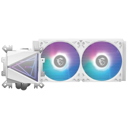 Image of MSI MAG CORELIQUID I240 WHITE AIO CPU Liquid Cooler - Enlarged Copper Cold Plate, ARGB Blockhead & LDB Fans, Dual-Chamber Water Block, Split-Flow Radiator, Mystic Light Supported - Intel & AMD Compati