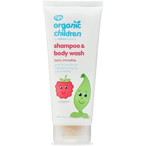 Image of Green People Organic Children Shampoo & Body Wash - For Kids - Berry Smoothie Scent - Vegan, Organic & Cruelty Free, 200ml