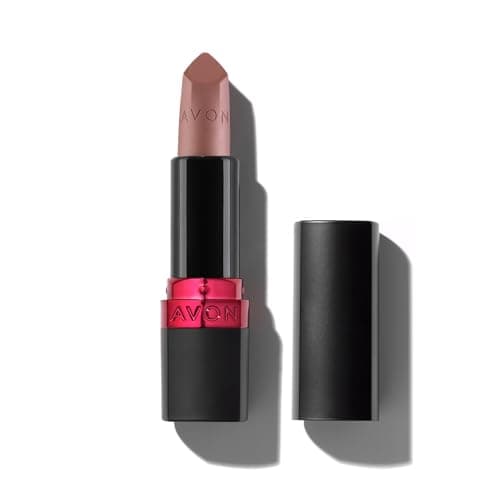 Image of Avon Ultra Matte Lipstick Nude Suede with Vitamin E, Avocado Oil and Sesame Oil for Comfortable Coverage that Won't Cake, Crack or Dry, Cruelty Free
