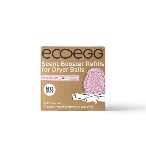 Image of Ecoegg Dryer Egg Fragrance Sticks| Refills | Reduces Drying Time | Dryer Balls replacement | Freshens and Softens Clothes | Hypoallergenic | Spring Blossom | 4 fragrance sticks | Approx 40 Dries