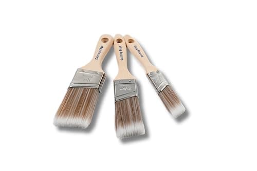 Image of Cutting Edge 3 Piece Paint Brush Set - Professional Premium Quality - Precision Angled Cutting In Paint Brushes - for Sharp Edge Lines Painting with Paints on Walls, Ceilings, Wood & Metal, 1"|1.5"|2"