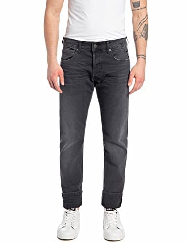 Image of Replay Herren Jeans Grover Straight-Fit Bio, Dark Grey 097-1 (Grau), 29W / 34L