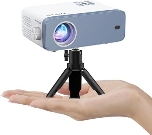 Image of Mini Projector, VOPLLS 1080P Full HD 14000L Video Projector Portable Outdoor Home Theater Movie Projector, 50% Zoom, Compatible with HDMI, USB, Smartphone/Tablet/Laptop/PC/TV Box