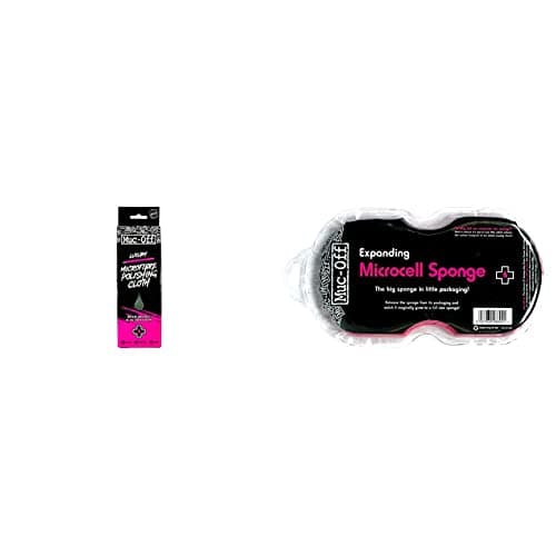 Image of Muc Off Premium Microfibre Cleaning & Polishing Cloth Expanding Sponge - Premium Microcell Bike Cleaning Sponge With Ergonomic Shape For Comfort And Ease Of Use