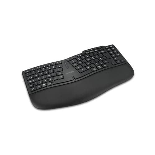 Image of Kensington Pro Fit Ergo KB675 EQ, QWERTY, 2.4GHz Bluetooth, Wireless, Rechargeable TKL Keyboard, Compatible with Windows and macOS, Composed of 45% Post-Consumer Recycled Content (K75491UK)