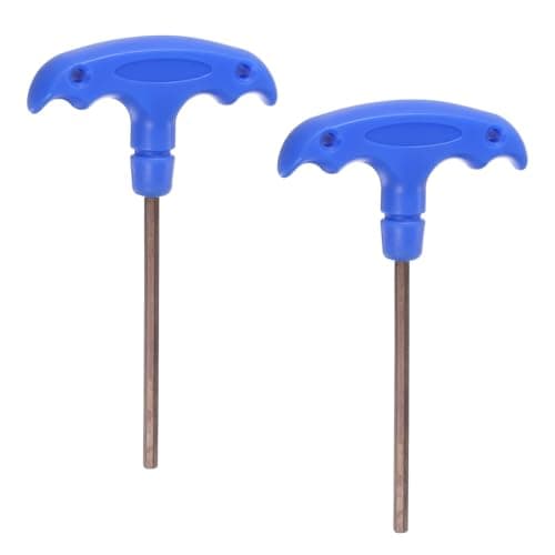 Image of TOP-VIGOR 2Pcs H4 T-Handle Hex Key Wrench, 4mm S2 Steel T-Key Inner Hexagon Spanner Allen Key Allen Key Repair Tool
