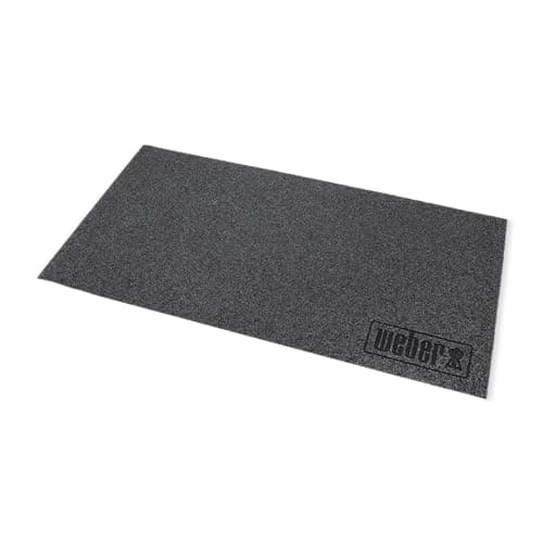 Image of Weber XL floor protection mat for new Summit & Griddle 76 cm - protects patio from grease & sparks, non-slip material – Black (3400134)