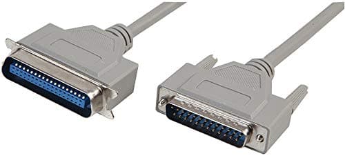 Image of PRO SIGNAL 3m Grey 25-Pin D-Sub Male to 36-Pin Centronics Male Parallel Printer Cable – IEEE 1284 - PS11279