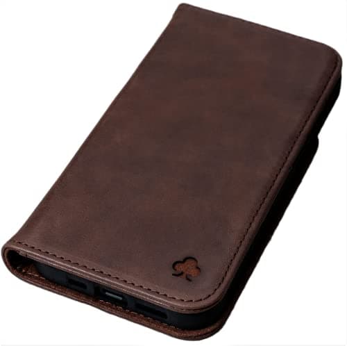 Image of PORTER RILEY - Leather Case for iPhone 6 / iPhone 6s only - 2014 Release. Premium Genuine Leather Stand/Cover/Wallet/Flip Case with [Card Slots] [Horizontal Stand] [Durable Frame] (Chocolate Brown)