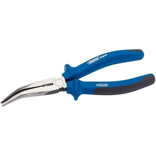 Image of Draper Expert 68889 Bent-Nosed Pliers, Blue, 200 mm