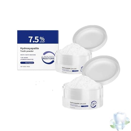 Image of Hydroxyapatite Tooth Powder for Whitening and Enamel Repair,7.5% Nano Microcrystalline Hydroxyapatite Powder,Teeth Whitening Powders,Deep Cleaning Teeth Care,Protects Gums,Freshens Breath (2)