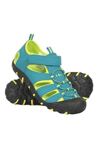 Image of Mountain Warehouse Coastal Kids Shandals - Neoprene Childrens Shoes Sandals, Midsole, Slip on Beach Footwear, Girls & Boys - Spring Summer Walking, Travelling Lime Junior Shoe Size 3