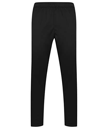 Image of Finden & Hales Knitted Tracksuit Bottoms - Adult Sports Activewear Trousers, black / white, XS