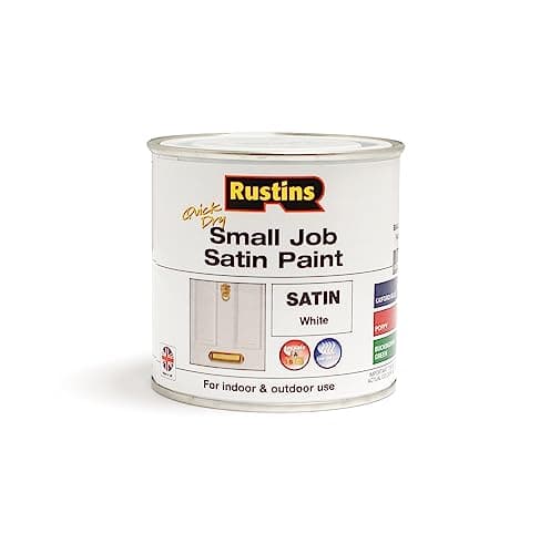 Image of RUSTINS Small Job Satin Paint White 250ml