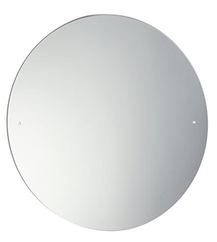 Image of 60cm Waterstone Frameless Bathroom Circular Round Mirror with Pre-Drilled Holes and Wall Hanging Fittings