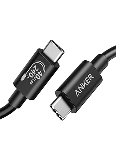 Image of Anker 515 USB C to USB C Cable, USB 4 Cable 3.3 ft, Supports 8K HD Display, 40 Gbps Data Transfer, 240W Charging USB C Charger Cable, for Type-C Laptop, Hub, Docking, and More