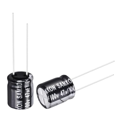 Image of sourcing map 47uF 100V 10x13mm Electrolytic Capacitor, Radial Leads Aluminum Capacitors for TVs, LCD Monitor, VCD, 10Pcs