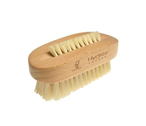 Image of Hydréa London Premium & Stylish Dual sided Nail Brush with Natural Bristles (Medium Strength) FSC Certified Beechwood