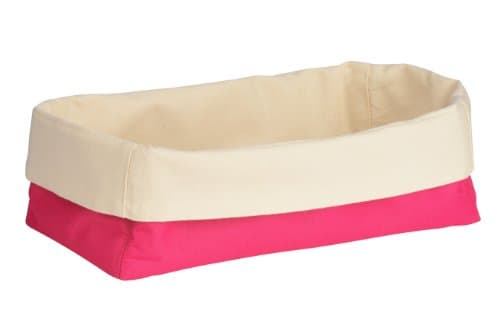 Image of Premier Housewares Bread Basket, 17 x 33 x 16 cm - Hot Pink/Cream