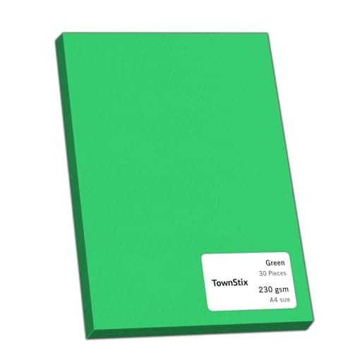 Image of 30 Pieces, 230gsm - A4 Green Card, Thick Cardstock Paper
