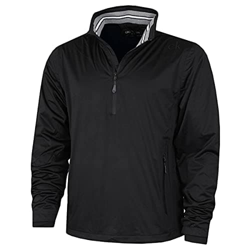 Image of Calvin Klein Mens Waterproof Half Zip Jacket - Black/Black - XL