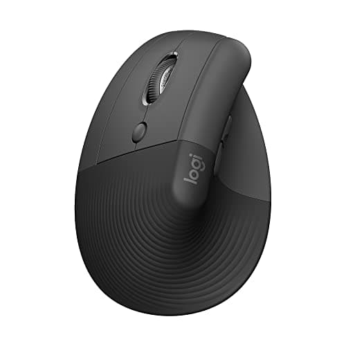 Image of Logitech Lift Left Vertical Ergonomic Mouse, Left-handed, Wireless, Bluetooth or Logi Bolt USB, Quiet clicks, 4 buttons, compatible with Windows/macOS/iPadOS, Laptop, PC - Graphite