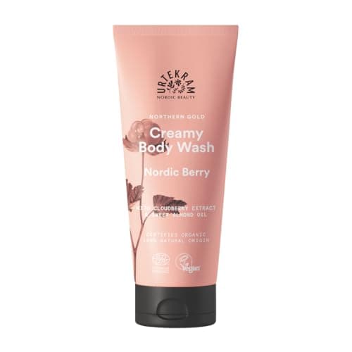 Image of Urtekram Nordic Berry Body Wash – Creamy Shower Gel with Almond Oil & Cloudberry – Nourishing & Moisturizing for Soft Skin – Vegan & Natural – 200 ml