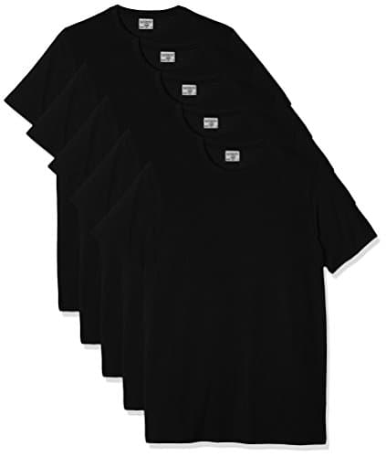 Image of Kustom Kit Men's Kk504 Slim Fit Plain Crew Neck Short Sleeve 5 T - Shirt, Black, Large