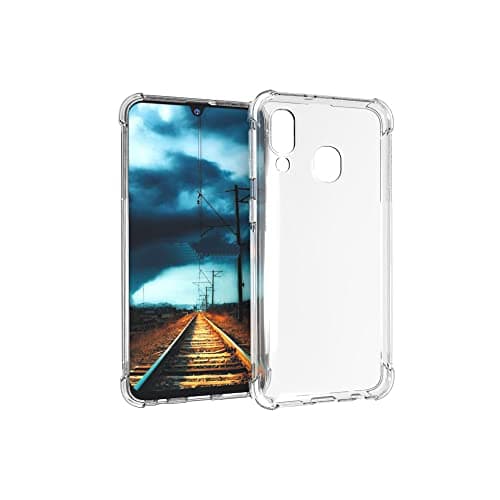 Image of SHAANS Clear Case For Samsung Galaxy A40 Shockproof Gel Silicone Bumper Phone Case Back Cover