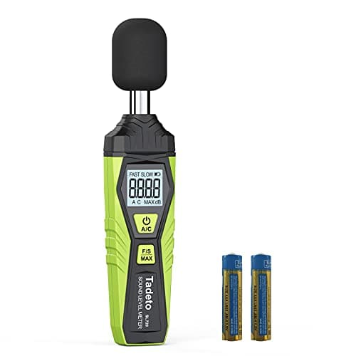 Image of Decibel Meter, Tadeto Digital Sound Level Portable Decibel Meter 30dB to 130dB with LCD Display A/C Weighted for Home Factories