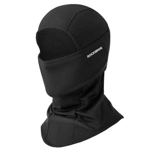 Image of ROCKBROS Balaclava Ski Mask Windproof Cycling Thermal Neck Gaiter Full Face Mask Warm Polar Fleece Headwear Mulfifunctional Scarf Skiing Motorcycling Fishing Black