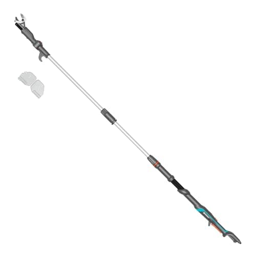 Image of Gardena Cordless Telescopic Tree Pruner HighCut 250/18V P4A no battery: Lopper with telescopic handle for branches up to 4 m high, rotating cutting head, ergonomic handle, LED display (14774-55)