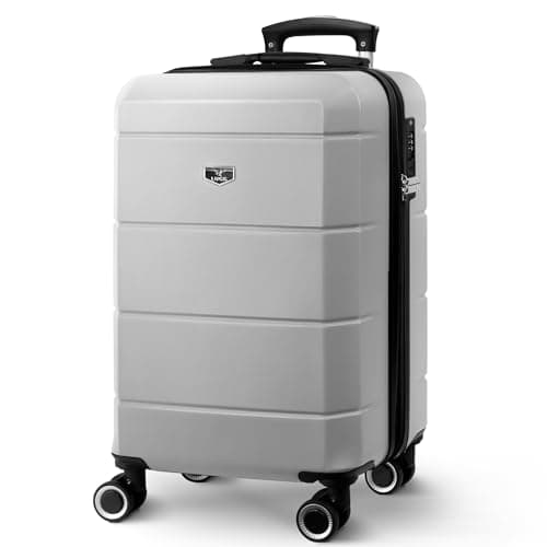 Image of LUGG 20 Inch Jetset Lightweight Travel Cabin Bag Carry On Approved Suitcase ABS Shell Protection Water Resistant & Safe Locking System Easyjet overheadLuggage 55x35x23cm