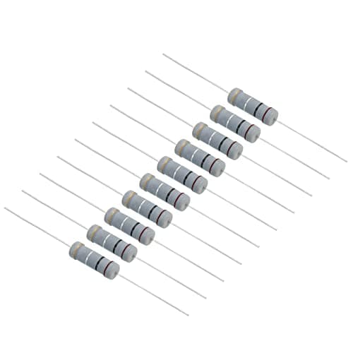 Image of PATIKIL 3Watt 0.1 Ohm Carbon Film Resistor, 20 Pcs 5% Tolerance Resistors Axial Lead Colored Ring for DIY Projects and Experiments