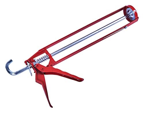 Image of Amtech – Heavy Duty Caulking Gun, Powder-Coated Steel Frame, Cast Aluminium Handle, for Standard Sealant & Adhesive Cartridges – 11in