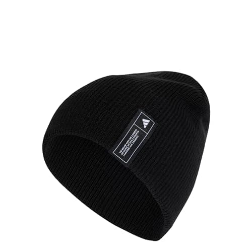 Image of adidas Unisex Essentials Beanie, Black/White, S-M