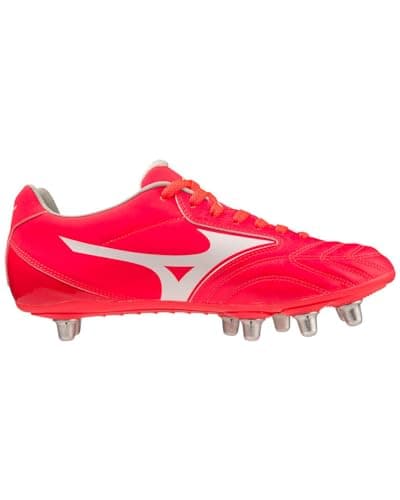 Image of Mizuno Waitangi II PS, Unisex Adult Rugby Boots, Fierycoral2 White, 10 UK