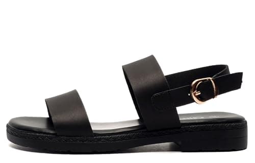 Image of Divaz Mia Womens Flat Sandals Black 7 UK