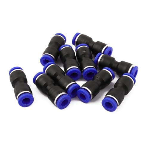 Image of TOP-VIGOR 10Pcs Push to Connect Pneumatic Quick Fittings, 6mm to 6mm Tube OD Plastic Release Connect Air Line Hose Pipe Fitting, 2-Way Straight Pneumatic Connector