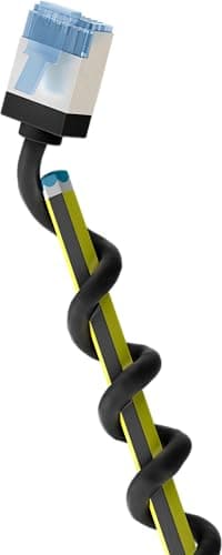 Image of Goobay CAT 6A Patch Cable Slim/Ultra Flexible RJ45 CAT 6A Network Cable U/FTP CU/Thin Ethernet Cable with Short Connectors / 10 Gbit/s LSZH, Kink Protection/Black 0.25 m / 74316