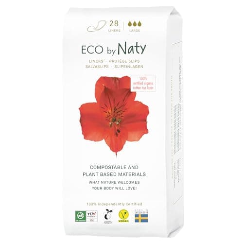 Image of Naty Panty Liners Large for Women – for Daily use, Thin Discreet and with Organic Cotton to Keep You Fresh (28 Count)