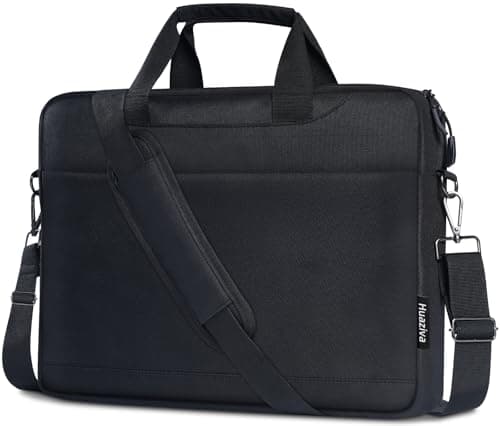 Image of Huaziva Laptop Bag 15 15.6 16 Inch, Waterproof Briefcase Messenger Bag Computer Case with Shoulder Strap For 15 15.6 16 Inch HP Lenovo Dell Acer ASUS Laptop Notebook, MacBook Pro 16 (2019-2026), Black