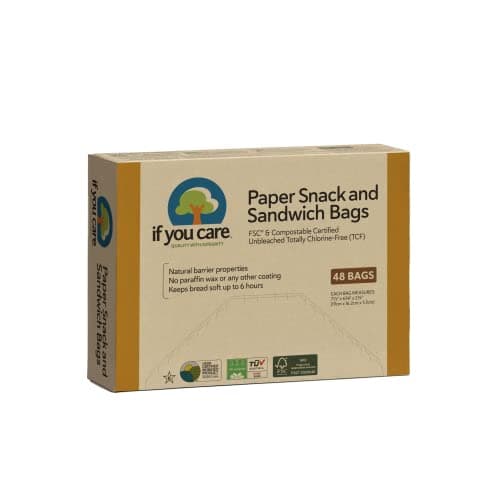 Image of If You Care Paper Snack and Sandwich 48 Bags (Pack of 6, Total 288 Bags)