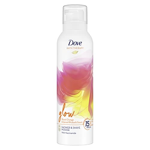 Image of Dove Bath Therapy Glow Blood Orange & Spiced Rhubarb Scent Women's Shower Foam Shower Mousse with niacinamide to support the skin barrier 200 ml