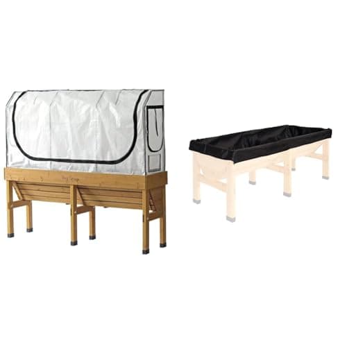 Image of VegTrug Medium WallHugger Greenhouse Frame & Multi Cover Set - Black