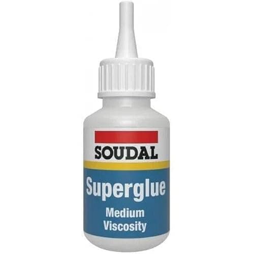 Image of Soudal Medium/High Viscosity Super Glue Cyanoacrylate Adhesive Superglue Genuine High End Industrial Use (Medium (20g))