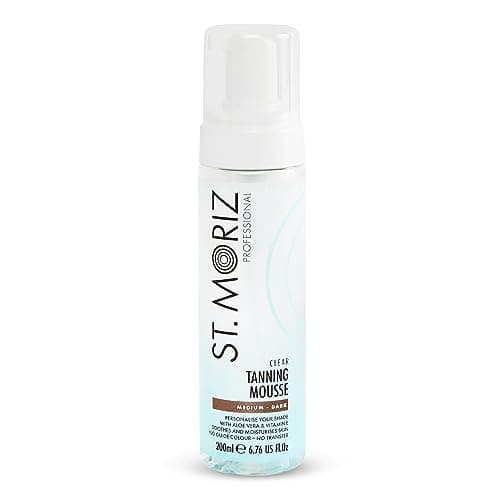Image of St Moriz Professional Instant Clear Tanning Mousse in Medium to Dark | Fast Drying Vegan Fake Tan | With Aloe Vera & Vitamin E | Light Glow in 1 Hour, Deeper Glow After 8 Hours | Cruelty Free | 200ml