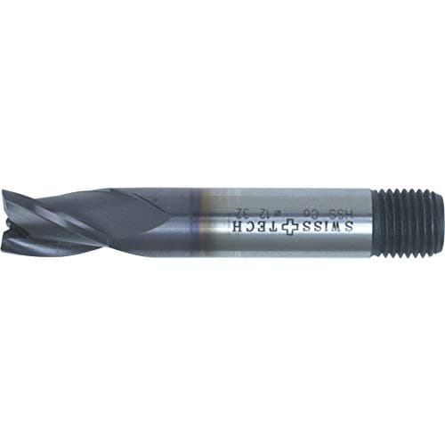 Image of 6.00mm HSS-Co 8% 3 Flute Threaded Shank Short Series Slot Drills - TiALN Coated